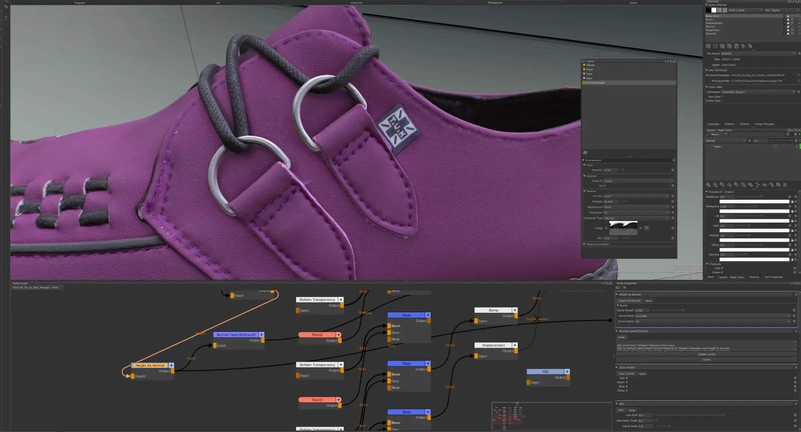 Houdini footwear and node setup