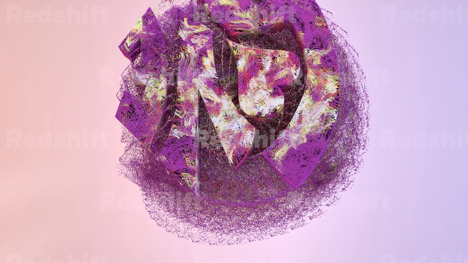 Colourful procedural face study