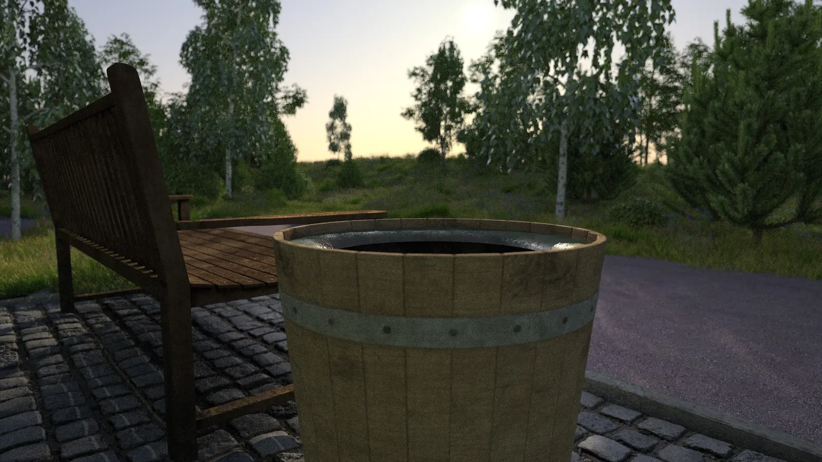 Solent textured environment render