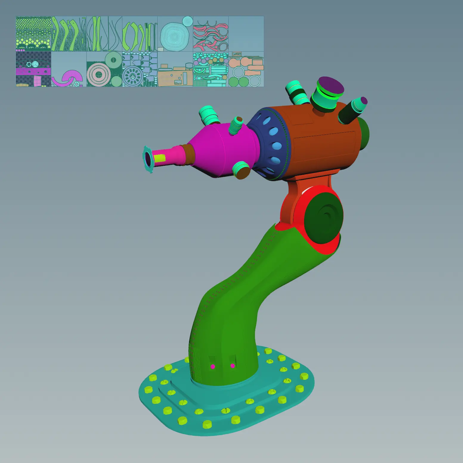 Final Transfer laser model and UV layout